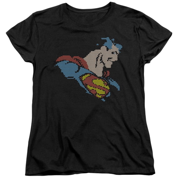 Dc - Lite Brite Superman - Women's Short Sleeve Shirt - Large