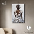thumbnail image 5 of Her Ivory Blossom Dress Canvas Inspiring Women Protraits by Art Remedy, Black Frame, 30" x 45", 5 of 7