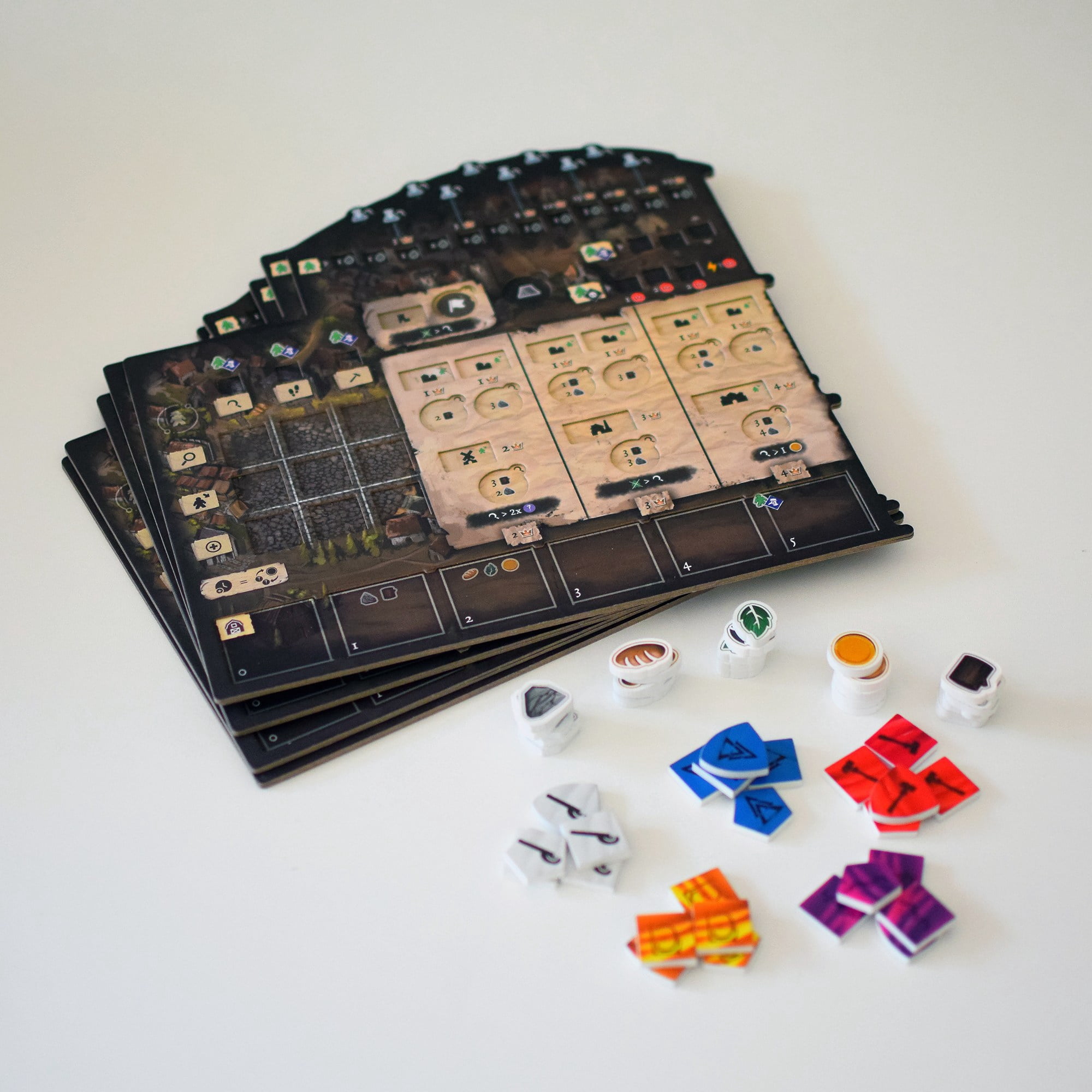 Archona Games: Pest: Deluxe Pack - Premium Wooden Component Upgrade, Dual-Layer Player Boards & Wooden Tokens, Strategy Board Game Accessory