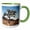 Green/White, variant on 3drose, Joshua Tree National Park, Joshua Tree, 11oz Two-tone Black Mug