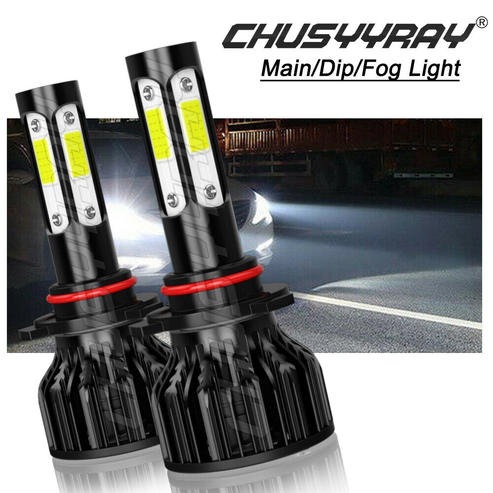 9005 HB3 LED Headlight Bulbs High Beam/Low Beam 200W 18000LM 6000K White,  Plug & Play, Pack of 2 