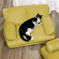 thumbnail image 6 of Pet Dog Cat Sofa Vintage，Leather Rectangle Pet Sofa Bed，PU Leather Dog Cat Pet Sofa Couch Chair ，Soft Pet Furniture for Small Medium Cats and Dogs，Home Pet Library Sofa Cat Puppy Faux Leather Couch, 6 of 6