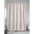 thumbnail image 5 of Fsddascl Pink Blue Gray Shower Curtain Set - Small 36" x 72" Washable Bathtub Curtain with 12 Hooks, Beige Vintage Simple Abstract Stripes Waterproof Fabric Stall Shower Curtains for Bathroom/Bathtub, 5 of 6