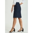thumbnail image 3 of Jessica London Women's Plus Size True Fit A-line Denim Short Mini Skirt, 3 of 6