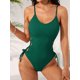 thumbnail image 5 of Traje de Baño de una Pieza para Mujer Traje de Baño de una Pieza con Abertura Alta para Mujer Traje de Baño de una Pieza Verde S, 5 of 7