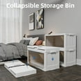 thumbnail image 2 of Transparent Plastic Storage Cabinets for Closet Organizers and Storage, Folding Storage Box, Stackable Storage Bins with Open Front Door, 2 of 14