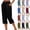 Black, variant on Cotton Capri Pants for Women Casual Loose Capri Leggings with Pockets Drawstring Fitness Solid Color Womens Work Out Pants S-2XL