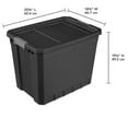 27 Gallon Plastic Stacker Tote, Heavy Duty Lidded Storage Bin Container