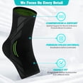 thumbnail image 4 of 1 Pair Ankle Brace Compression Ankle Sleeve for Sprained Ankle, Injury Recovery, Joint Pain，Achilles Tendonitis Support, Plantar Fasciitis Sock Reduce Swelling, Heel Spur Pain, 4 of 7