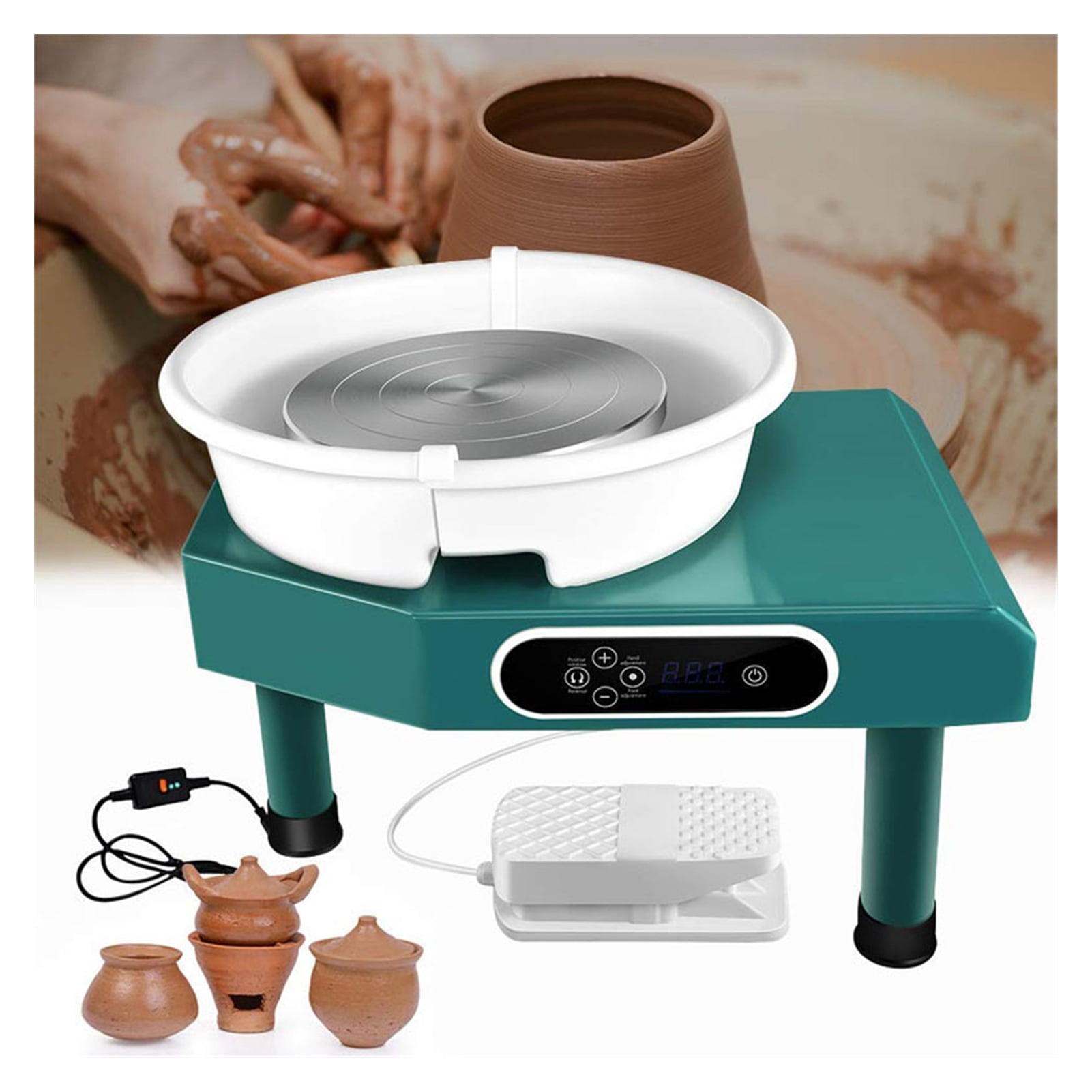 Ceramic Work Clay Technology School Teaching Ceramics 350W Ceramic LCD Electric Wheel, Using Detachable Basins ,Wide Ranging Usage