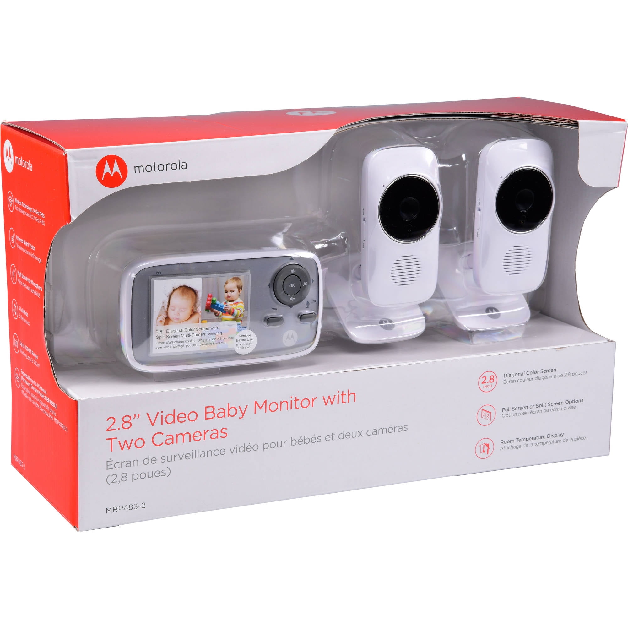 Motorola MB483-2, Video Baby Monitor, 2 Cameras - Walmart.com ... Motorola MB483-2, Video Baby Monitor, 2 Cameras - Walmart.com ...
