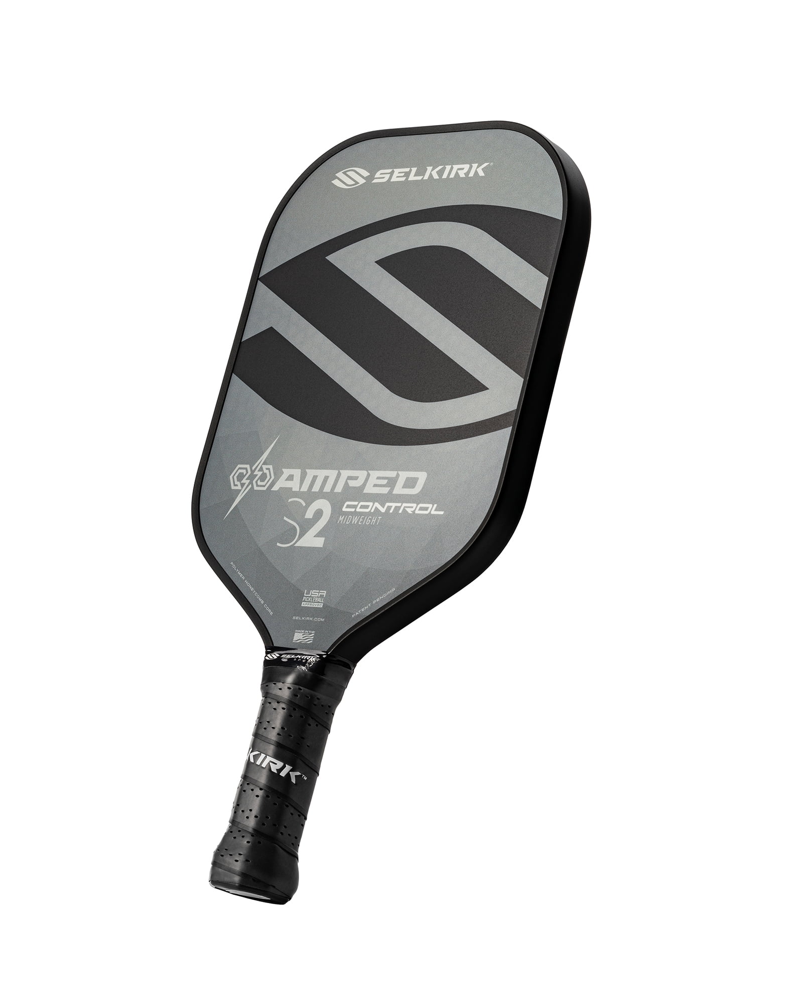 Selkirk Amped Control S2 Pickleball Paddle – Midweight Composite Paddle for Spin & Control – USAPA Approved – for Beginner to Advanced Players, Indoor & Outdoor Use