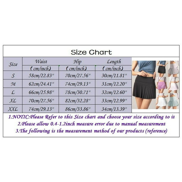 TOWED22 Womens Girl High Waisted Pleated Skirt A Line Mini Skirt School Uniform Skater Tennis Skirts with Lining Shorts Light Blue L
