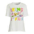 thumbnail image 3 of SpongeBob SquarePants Women's Puff Ink Graphic Tee with Short Sleeves, 3 of 5
