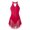 Red, variant on Yeahdor Womens V Neck Backless Rhinestone Dance Dress Figure Skating Skirted Leotard Gymnastics Ballerina Costume Red M