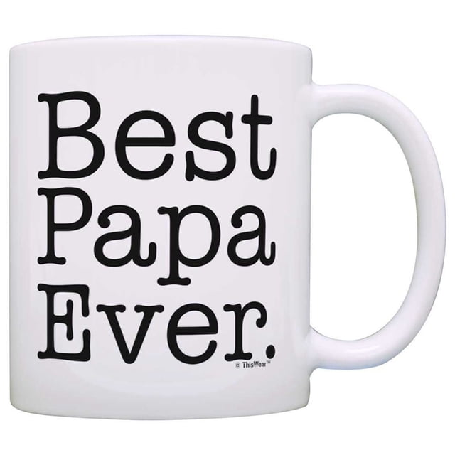 Taza de café de cerámica Best Papa Ever de 350 ml de capacidad