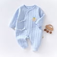 thumbnail image 5 of Nilvkv Newborn Onesies, Newborn Sleepers, Toddler Bear Face Print Long Sleeve Cotton Romper Soft Fall Winter Blue 0-4 Months, 5 of 5