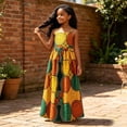 thumbnail image 2 of WhouRiu Girls Boho Summer Dress Casual Fashion Graphic Flowy Cami Dresses Kids Comfortable Cute Summer Party Sundress,3-4 Years, 2 of 5