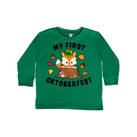 

Inktastic My First Oktoberfest with Fox Gift Toddler Boy or Toddler Girl Long Sleeve T-Shirt
