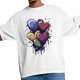 thumbnail image 5 of Camisetas informales de manga corta con corazones coloridos para hombre, camisetas gráficas para el Día de San Valentín, 5 of 8