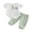 Green, variant on BemeyourBBs Newborn Baby Boy Girl Summer Clothes Cotton Linen Outfit Casual Button Crew Neck Short Sleeve Romper Plaid Pants 2 Pcs Set