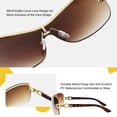 thumbnail image 4 of Gafas de sol OPTOFENDY Y2K Brown sin montura Chain-Link, 4 of 7