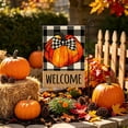 thumbnail image 4 of DefiDgd 12x18inch Bow Pumpkin Pattern Garden Flag,Double Sided Fall Yard Banner Decorative Flag for Thanksgiving Lawn Porch Patio Outdoor Garden Holiday Home Decoration(E), 4 of 6