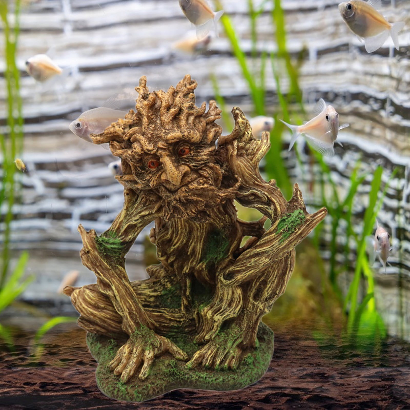 YAZHPA Aquarium Decoration， Artificial Tree Hideout Aquarium Landscaping Simulation Driftwood Fish Tank Resin Decoration For Aquarium Tree Root Log Ornament Decoration