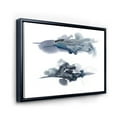 thumbnail image 3 of Abstract Of Clouds Dark Blue Colored I 32 in x 16 in Framed Painting Canvas Art Print, by Designart, 3 of 5