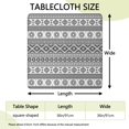 thumbnail image 2 of Black Geometric Striped Pattern Square Fitted Tablecloth with Elastic Edge,Square Table Cover,Washable Elastic Table Cover for Home Kitchen Party Decor 36"x36", 2 of 6
