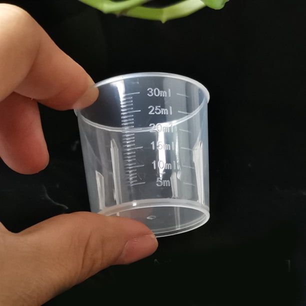 100pcs 30ml Plastic Transparent Measuring measuring cup; 30ml Cup