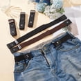thumbnail image 4 of 6Pcs 2 Colors No Buckle Stretch Belt Elastic Waist Belt for Men Women Canvas Elastic Invisible Belt with Alloy Buckles Adjustable Invisible Stretch Waist Belt for Jeans Shorts Pants, 4 of 5
