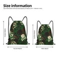 thumbnail image 4 of Drawstring Backpack - Camouflage Skull Splash Proof Small Drawstring Gym Bag for Women Men, Cinch Sports String Bag Backpack for Travel Swimming Beach, 4 of 8