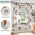 thumbnail image 3 of Yayeee Window Curtains Light Filtering 63"x42" Grommet Panel Pair Home Living Room Decor, Puppies Brown White Pattern, 3 of 7
