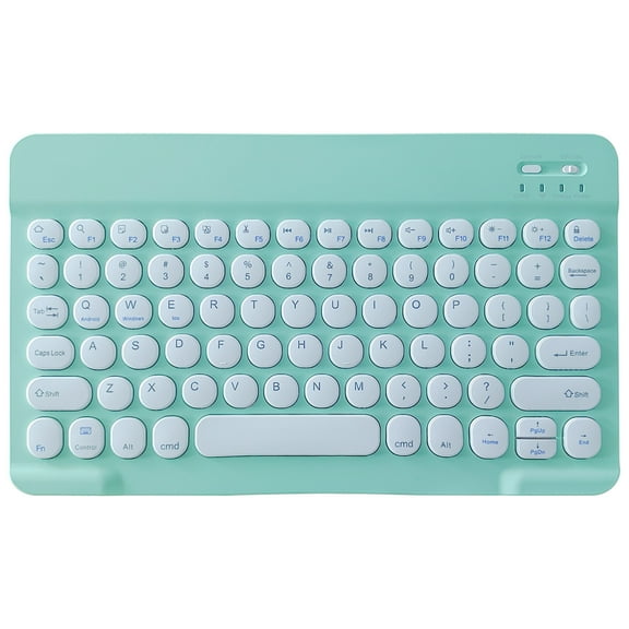 HBBKVI Wireless Keyboard, Bluetooth Keyboard Color Backplane Keyboard Round Cap Keyboard Portable BT Wireless Keyboard for Android PC Tablet