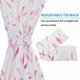 thumbnail image 4 of Pink Leaf Door Curtains for Door Window, French Sidelight Front Back Door Curtains With Tieback, Modern Botanical Foliage Plant Country Flower Kitchen Rod Pocket Drapes Panel, 54"x72", 4 of 5