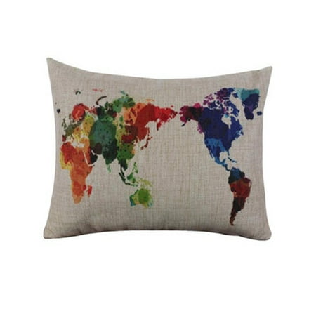 Linen Square Throw Flax Pillow Case Decorative Cushion Pillow