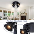 thumbnail image 2 of KEESFU 4-Light Industrial Track Lighting Fixture, Black Adjustable Ceiling Light with Pull Chain Switch, Modern Flush Mount for Kitchen, Hallway, Dining Room, 2 of 9