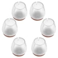 thumbnail image 3 of 16Pcs Transparente PVC Silla de Mesa Muebles Pierna Antideslizante Pie Tapa Copas Cubierta Protector de Piso (12-16mm) Amonsee NO, 3 of 6