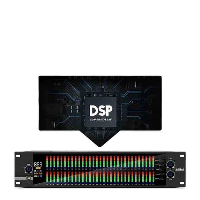 2U Graphic Equalizer 31 Band Balanced Effect Controller DJ Digital Mixer Processor DSP Feedback Eliminator Stage ,Easy to Operate
