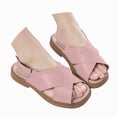 thumbnail image 4 of Godom Sandals for Girls Casual Adjustable Double Buckle Flat Sandal Slide for Toddler Little Big Kid, 4 of 7