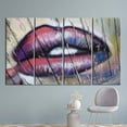thumbnail image 3 of Lip Graffiti Wall Decor, Abstract Art Canvas, Lip Street Wall Art, Lip Art Canvas, Woman Printed, Modern Lip Art Canvas, Canvas Wall Decor - Natural Framed, 3 of 9