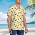 thumbnail image 3 of Pofeuu Sea Turtle And Whale Print Hawaiian Shirt for Men Sleeves Casual Button Down Summer Beach Dress Shirts T-Shirts,Large, 3 of 7