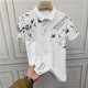 thumbnail image 3 of Camiseta con cuello para hombre, estampado gráfico, polo, camiseta informal para hombre, camiseta verde, ropa elegante y moderna para hombre, cómoda y fresca, talla XL, 3 of 5