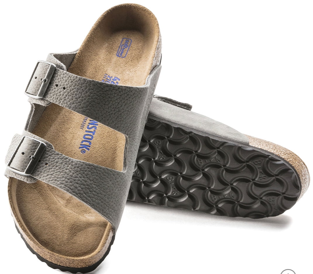 Arizona Grey Soft Footbed, Mens, Sandals