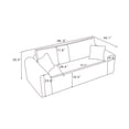 thumbnail image 3 of Aukfa 3 Seater Cloud Couch, 86.6" Corduroy Boneless Sofa, 26.4" Deep Seat, Compressed Sofa with Pillows for Living Room, Bedroom, Apartment, White, 3 of 8