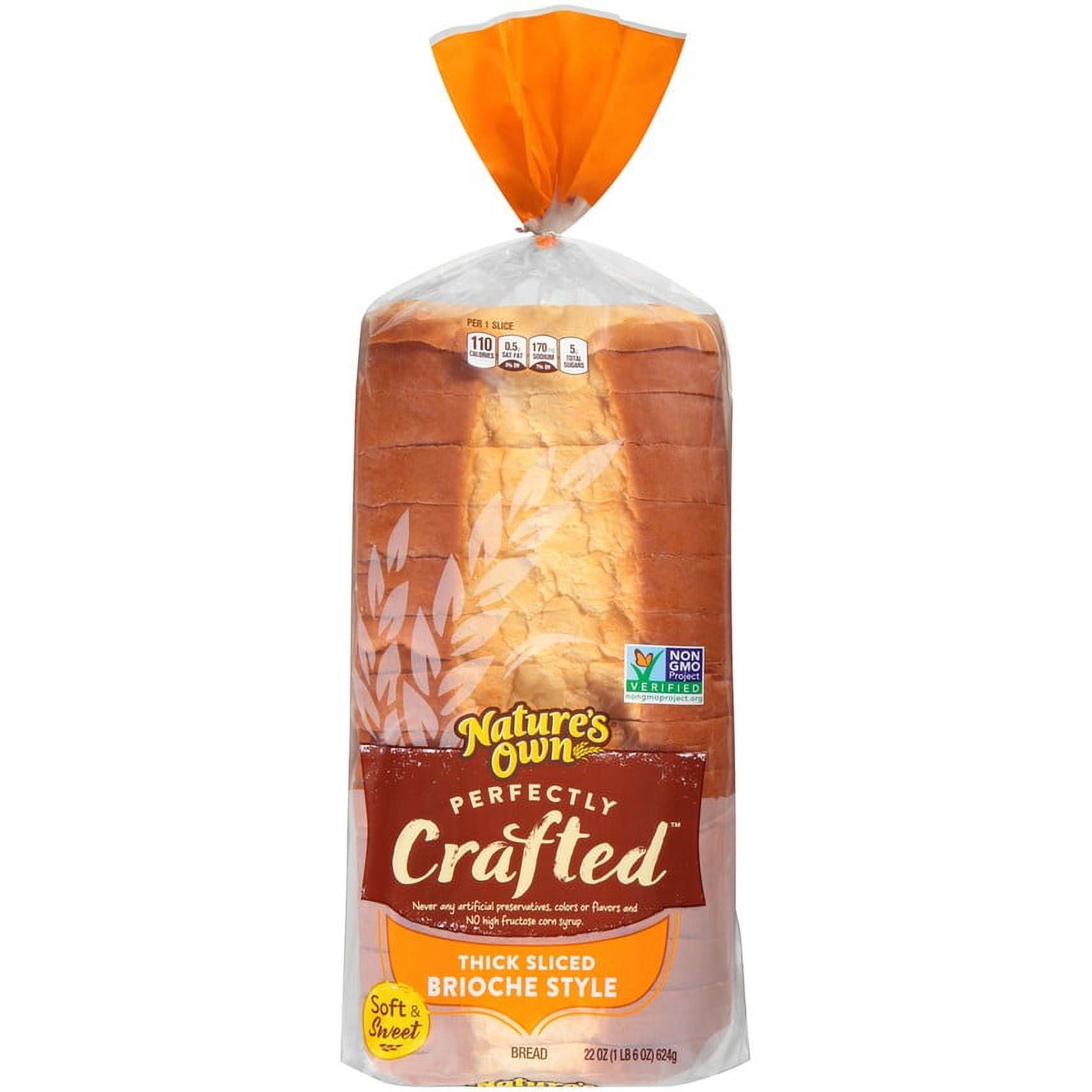 Nature's Own Perfectly Crafted Brioche Style Bread Loaf, 22 oz Loaf-Pack Of 5