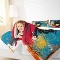 thumbnail image 4 of jejeloiu Skateboard Game Twin Comforter Sets,Watercolor Splashing Ink Bedding Set For Boys Kids 2pcs, 4 of 8
