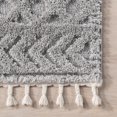 thumbnail image 2 of nuLOOM Akia Lattice High/Low Tassel Area Rug, 8' 10" x 12', Light Grey, 2 of 9