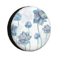 thumbnail image 3 of Xecao Pale Blue Lotus Flowers for Tire Covers: Waterproof, dust-proof, and universally fitting for trailers, SUVs, 3 of 8
